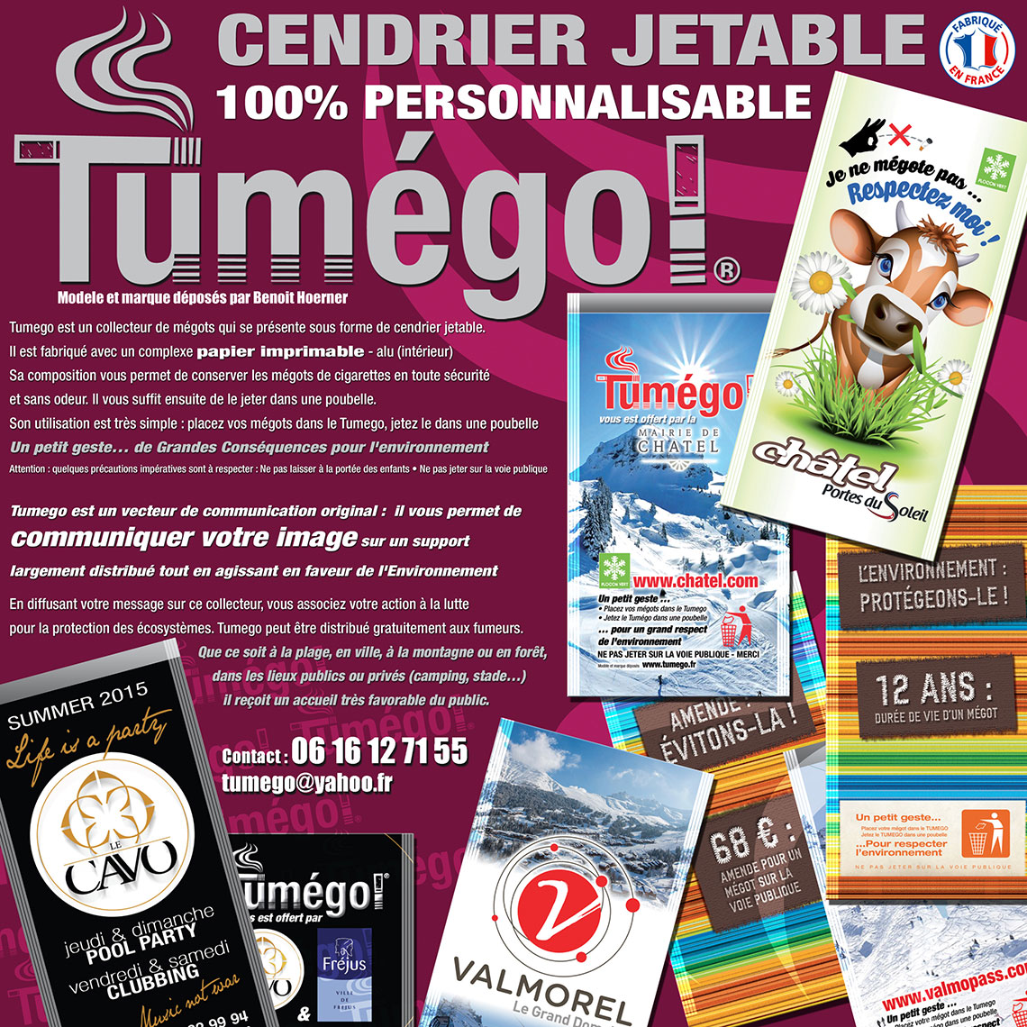 Tumego : Le cendrier jetable 100% personnalisable